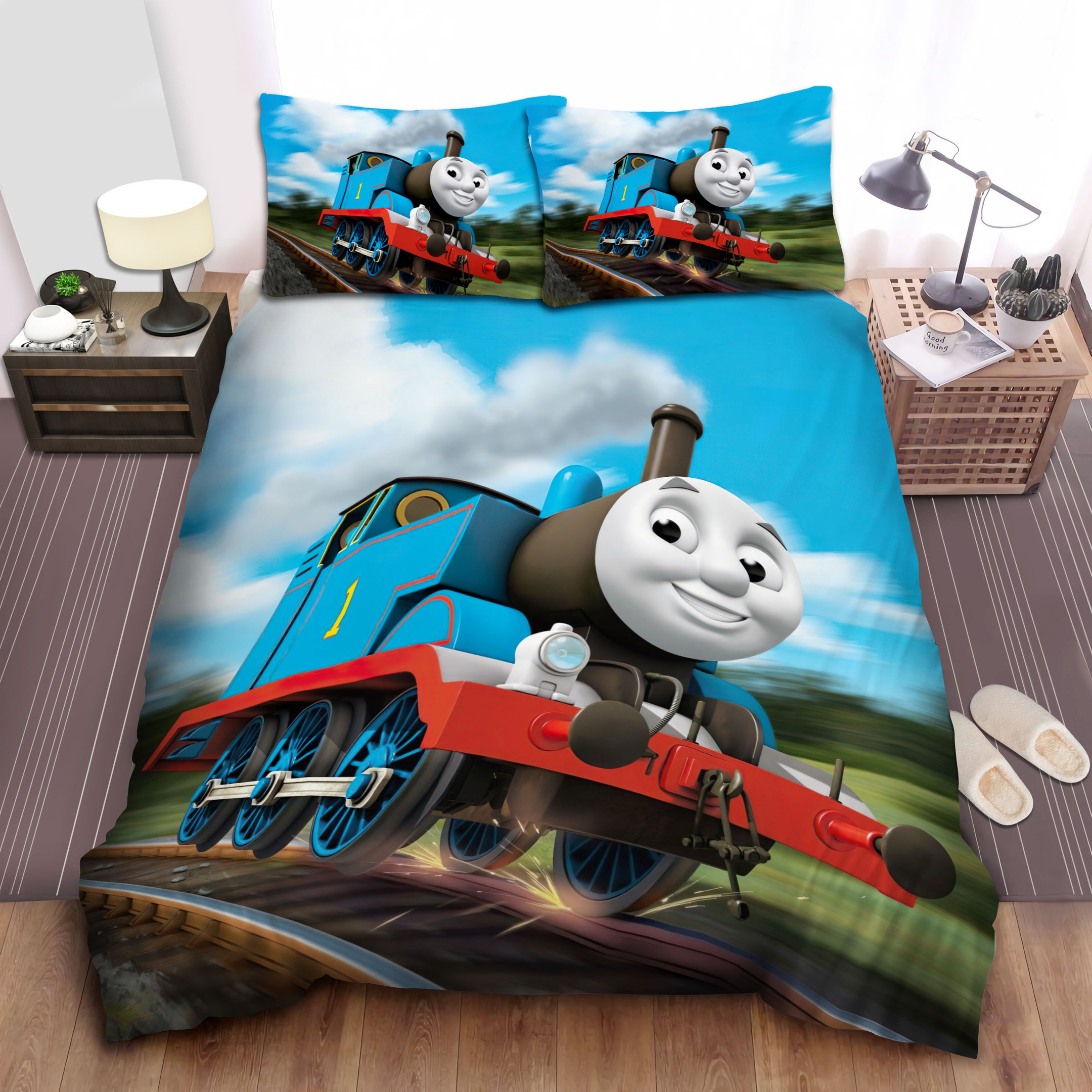 thomas train running fast on railway duvet cover bedroom sets comfortable bedding sets b0skx