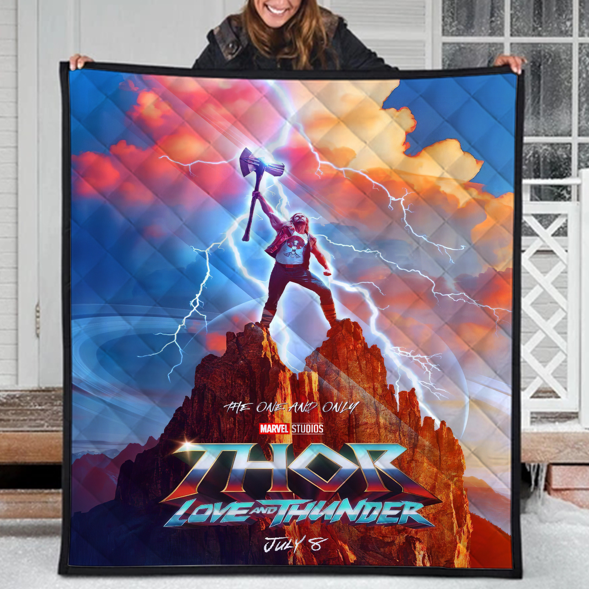 thor love and thunder marvel comics blanket qcyre