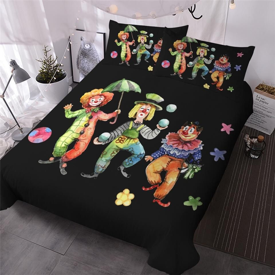 three clowns duvet cover bedroom sets comfortable bedding sets vhtob