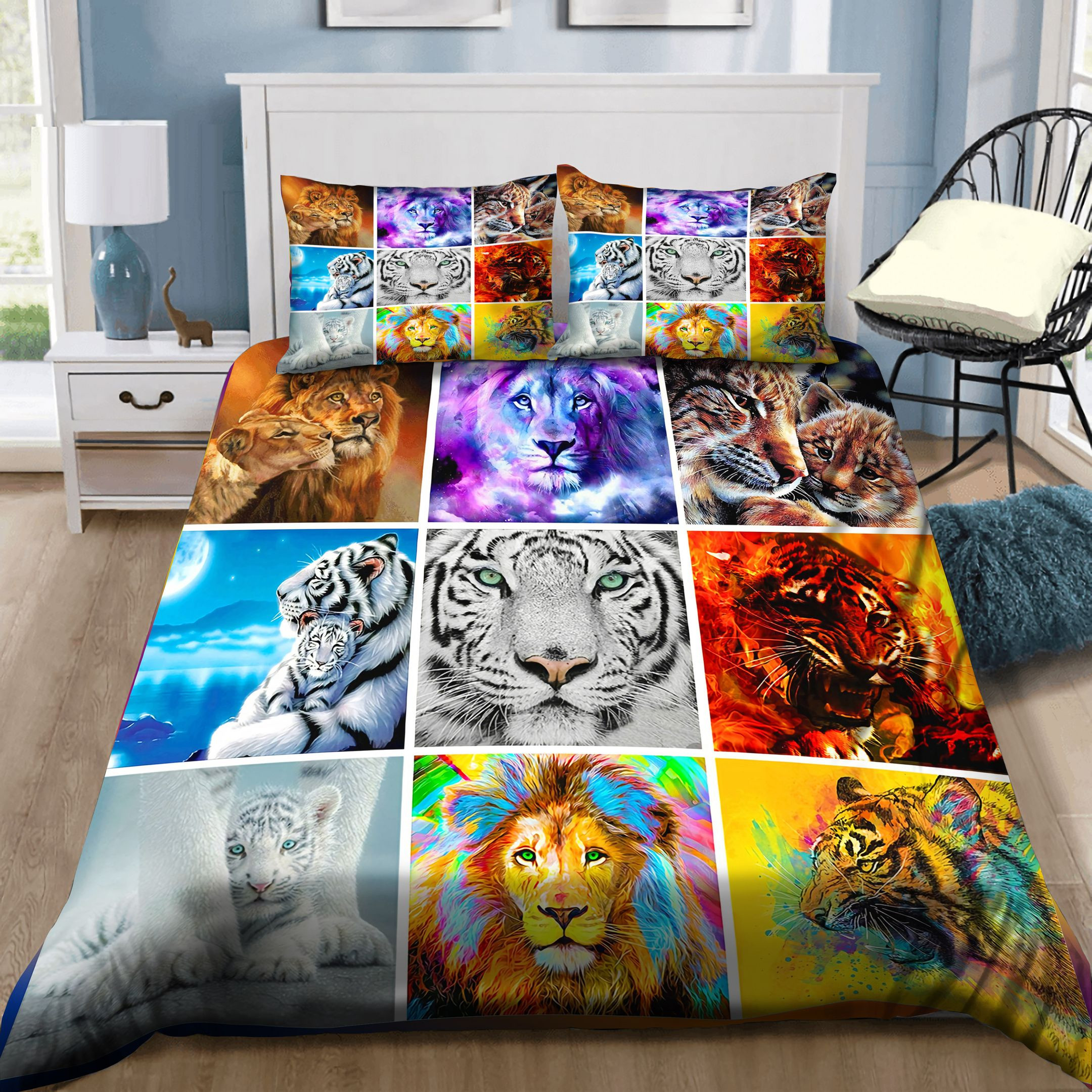 tiger and lion duvet cover bedroom sets comfortable bedding sets dxpza