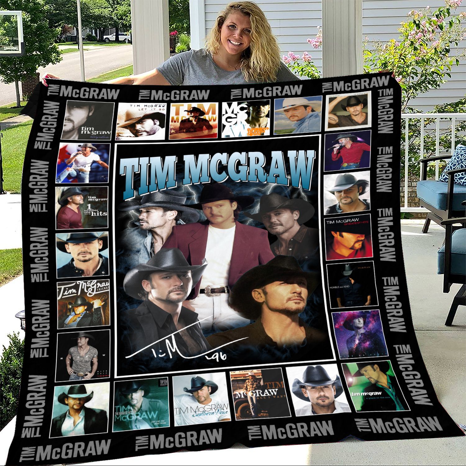 tim mcgraw signature throw blanket 76cwq