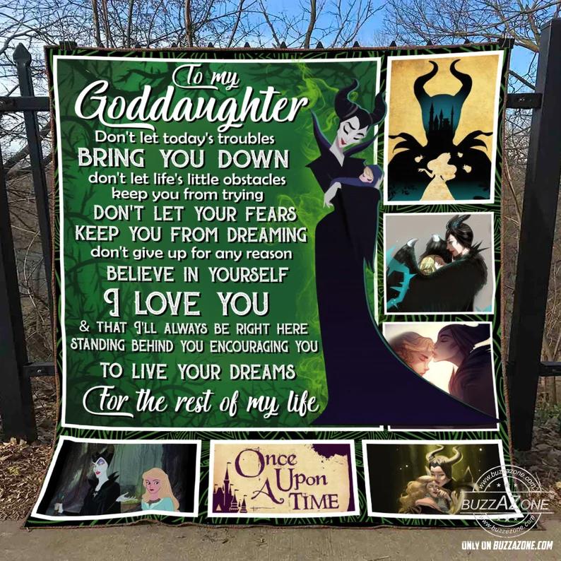 to my god daughter i will always be there to support you maleficent quilt ko quilt blanket 20231014052226916