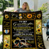 to my granddaughter my sunshine love you to the moon and back sunflowers sherpa blanket 34uxf