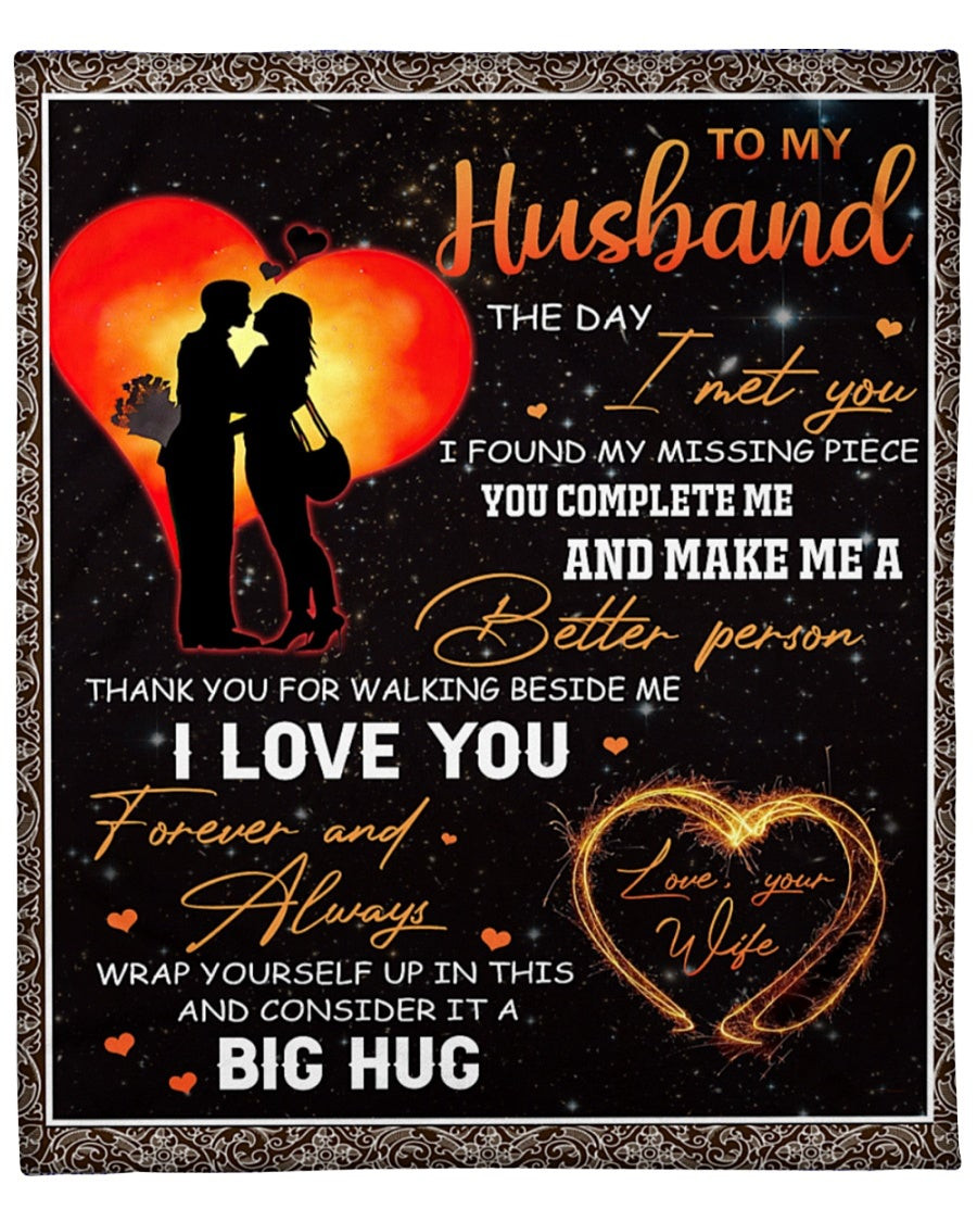 to my husband you complete me and make me a better person family wife throw blanket xmipg