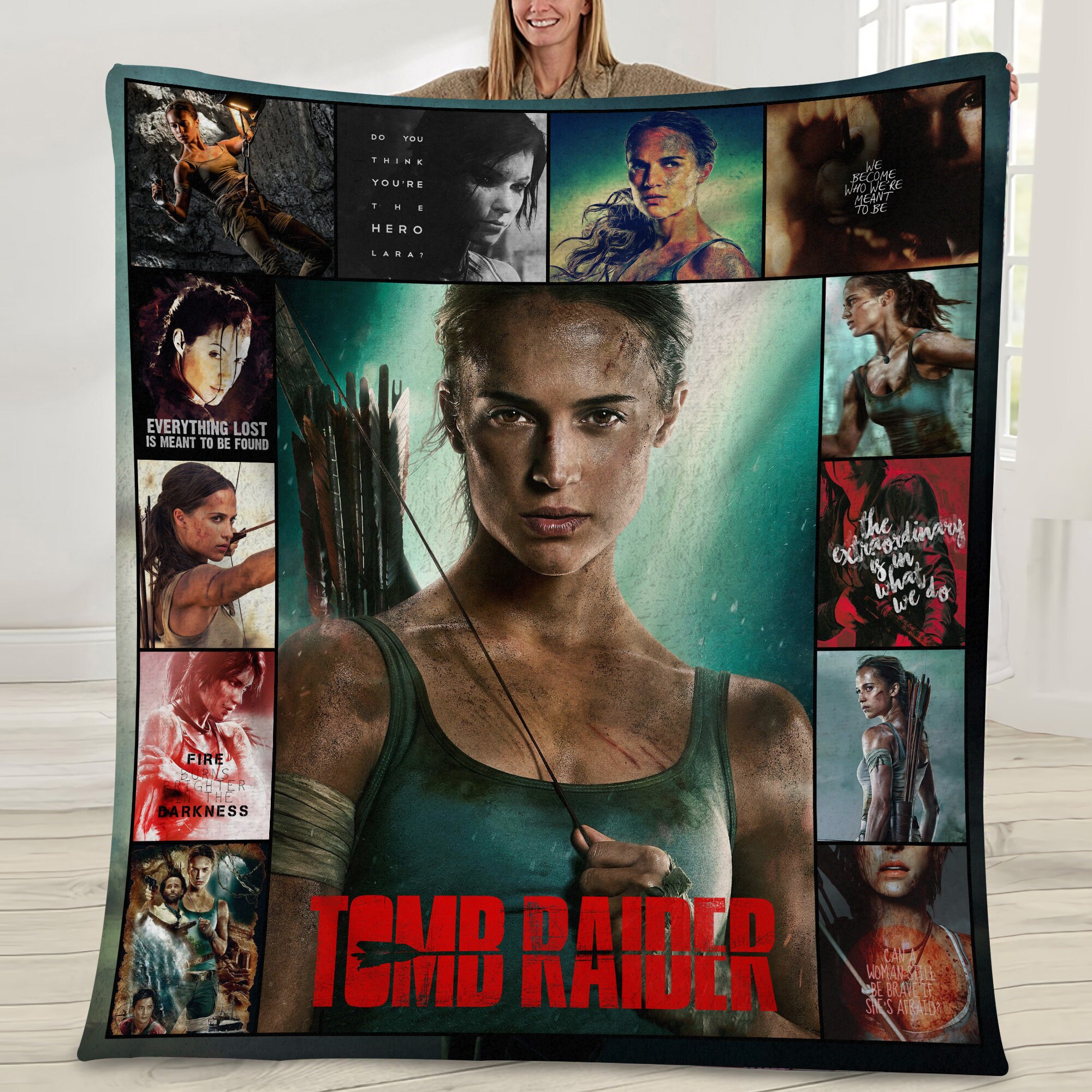 tomb raider movie blanket 8bepf