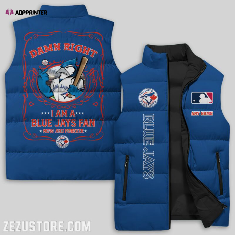 toronto blue jays mlb sleeveless puffer jacket custom for fans gifts 3