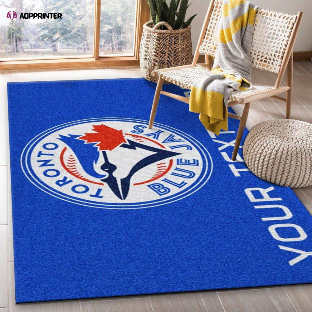 toronto blue jays rug living room floor decor fan gifts