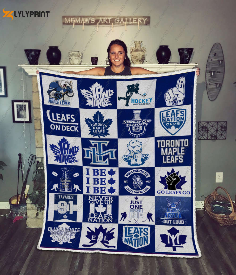 toronto maple leafs 1 quilt blanket for fans home decor gift