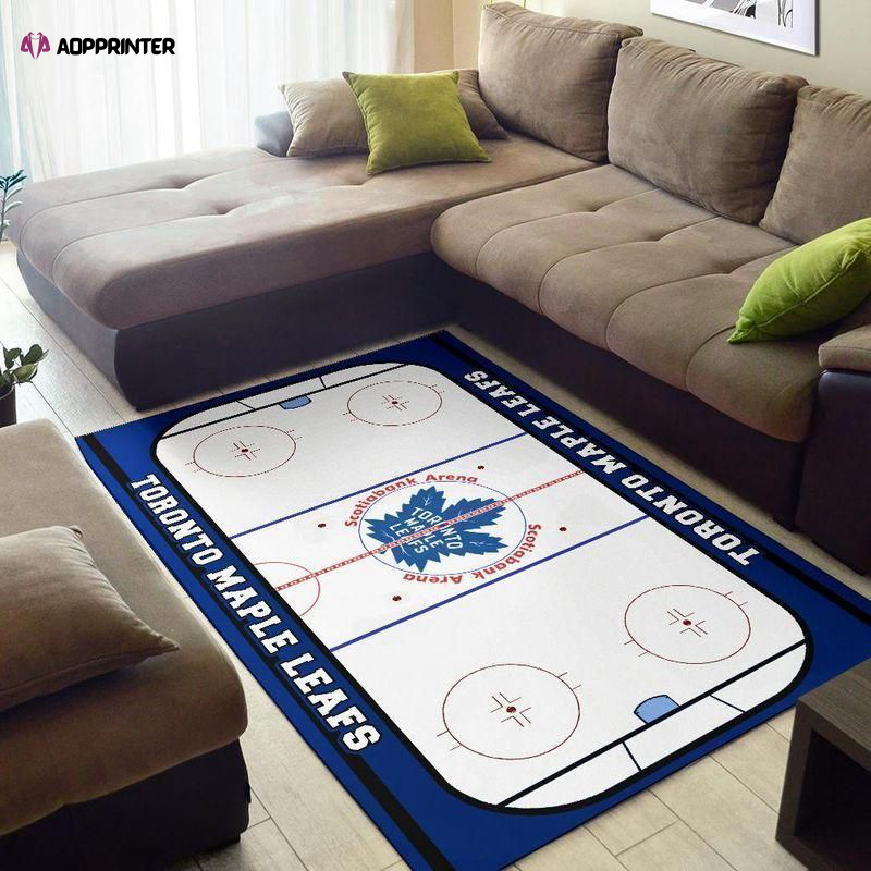 toronto maple leafs rug living room floor decor fan gifts 11