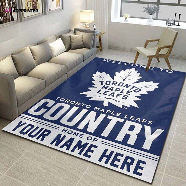 toronto maple leafs rug living room floor decor fan gifts 2