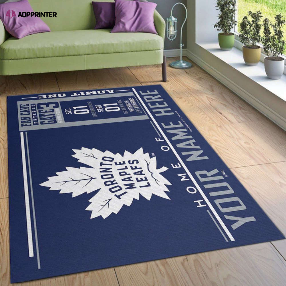 toronto maple leafs rug living room floor decor fan gifts 8