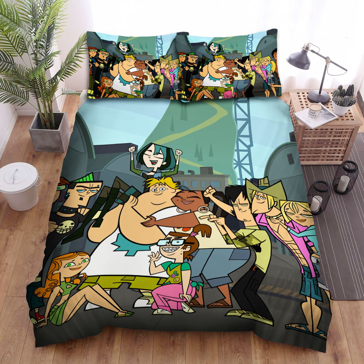 total drama characters celebrating bed sheets spread duvet cover bedding sets r4sj0