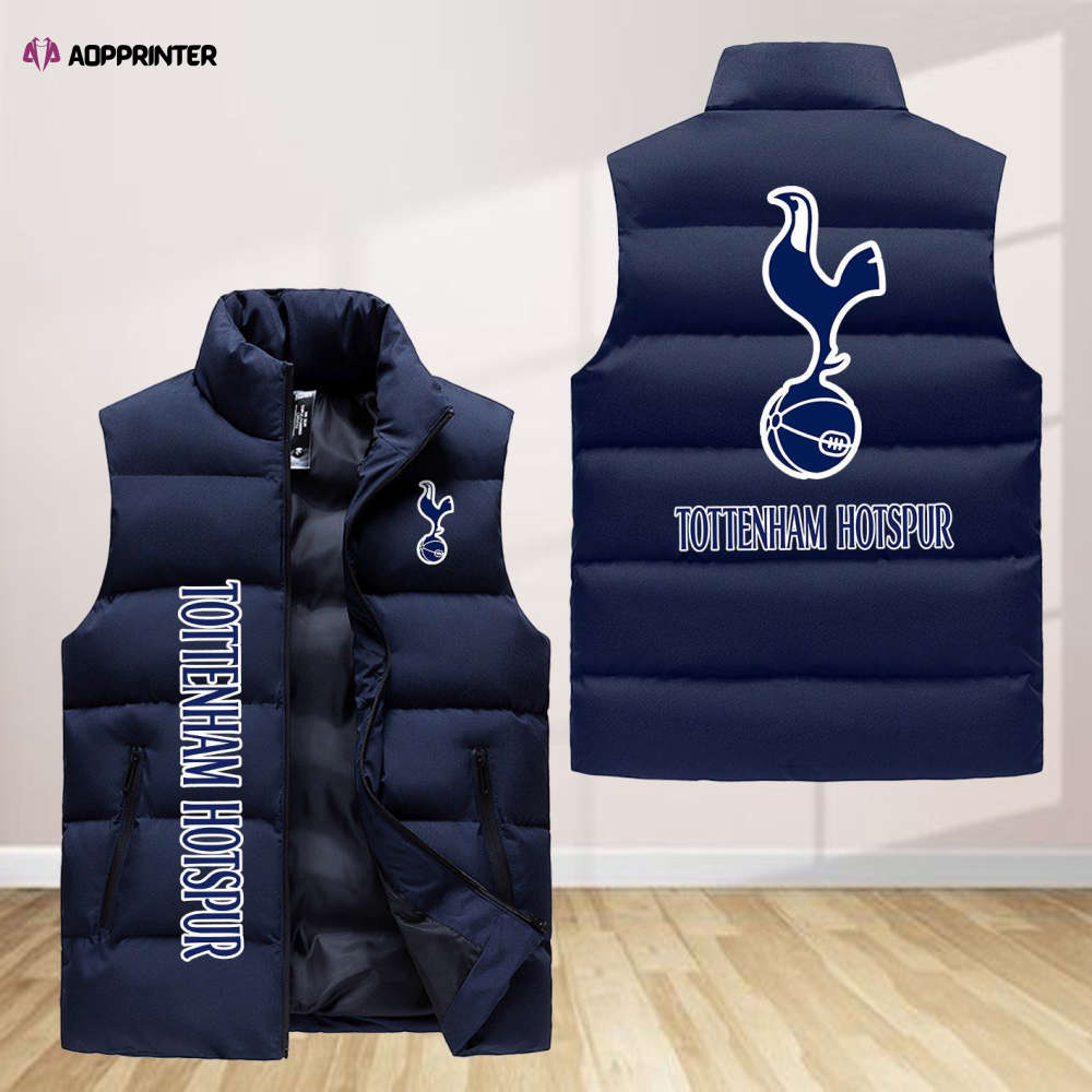 tottenham hotspur f c sleeveless puffer jacket custom for fans spj0580