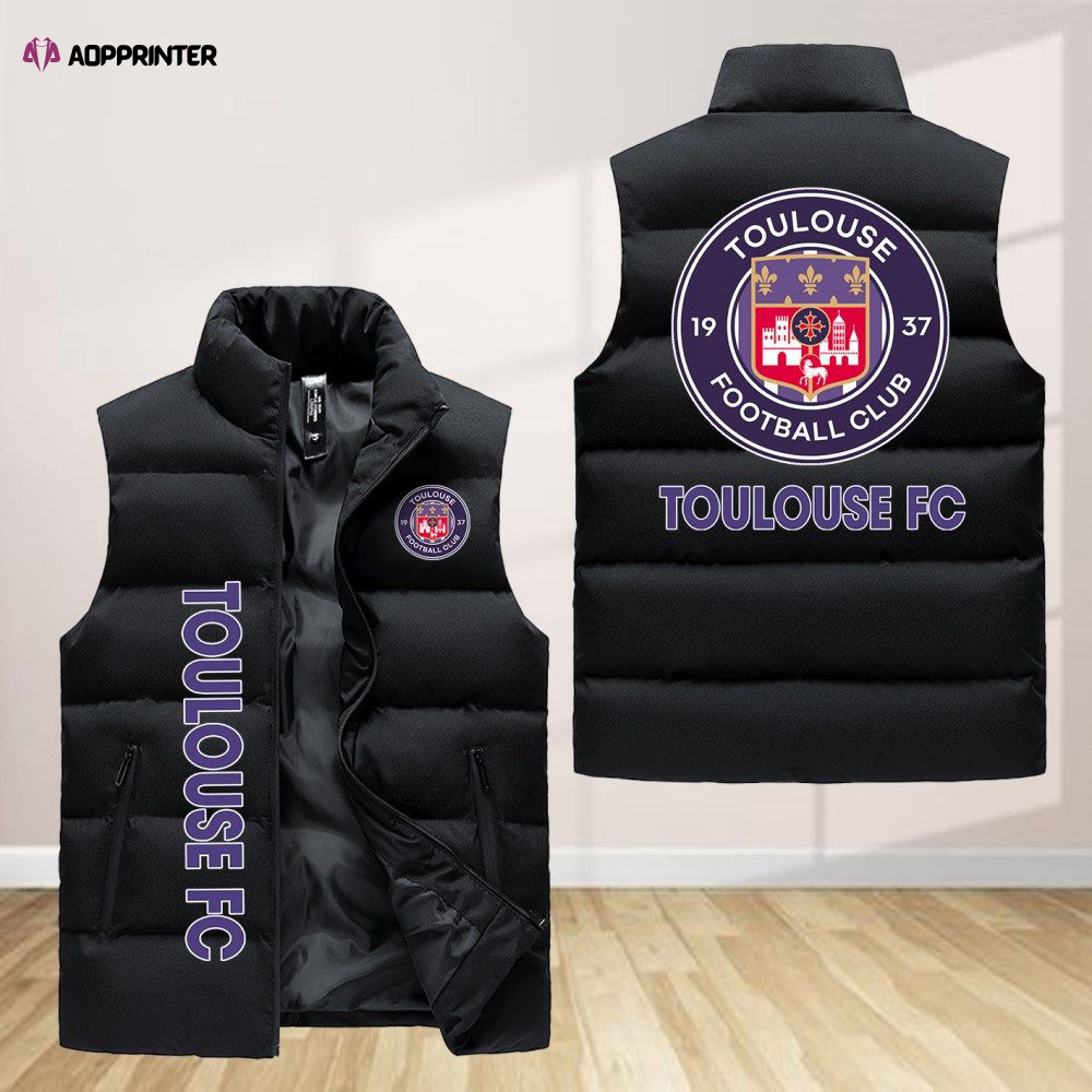 toulouse fc sleeveless puffer jacket custom for fans gifts