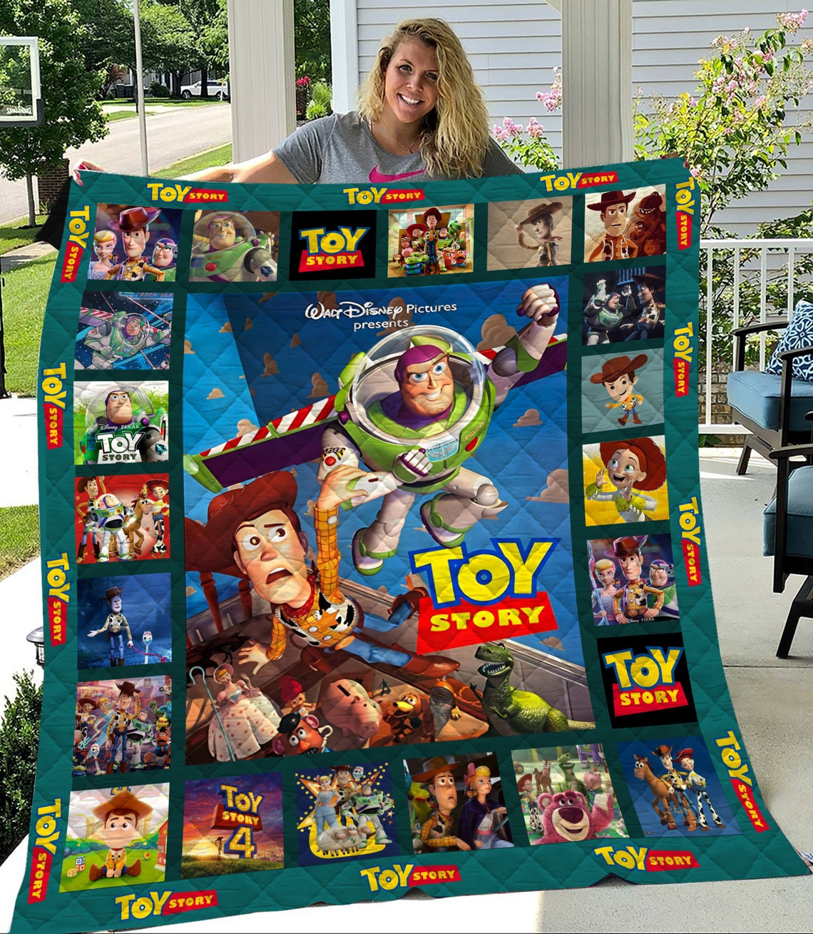 toy story disney picture quilt blanket 4951