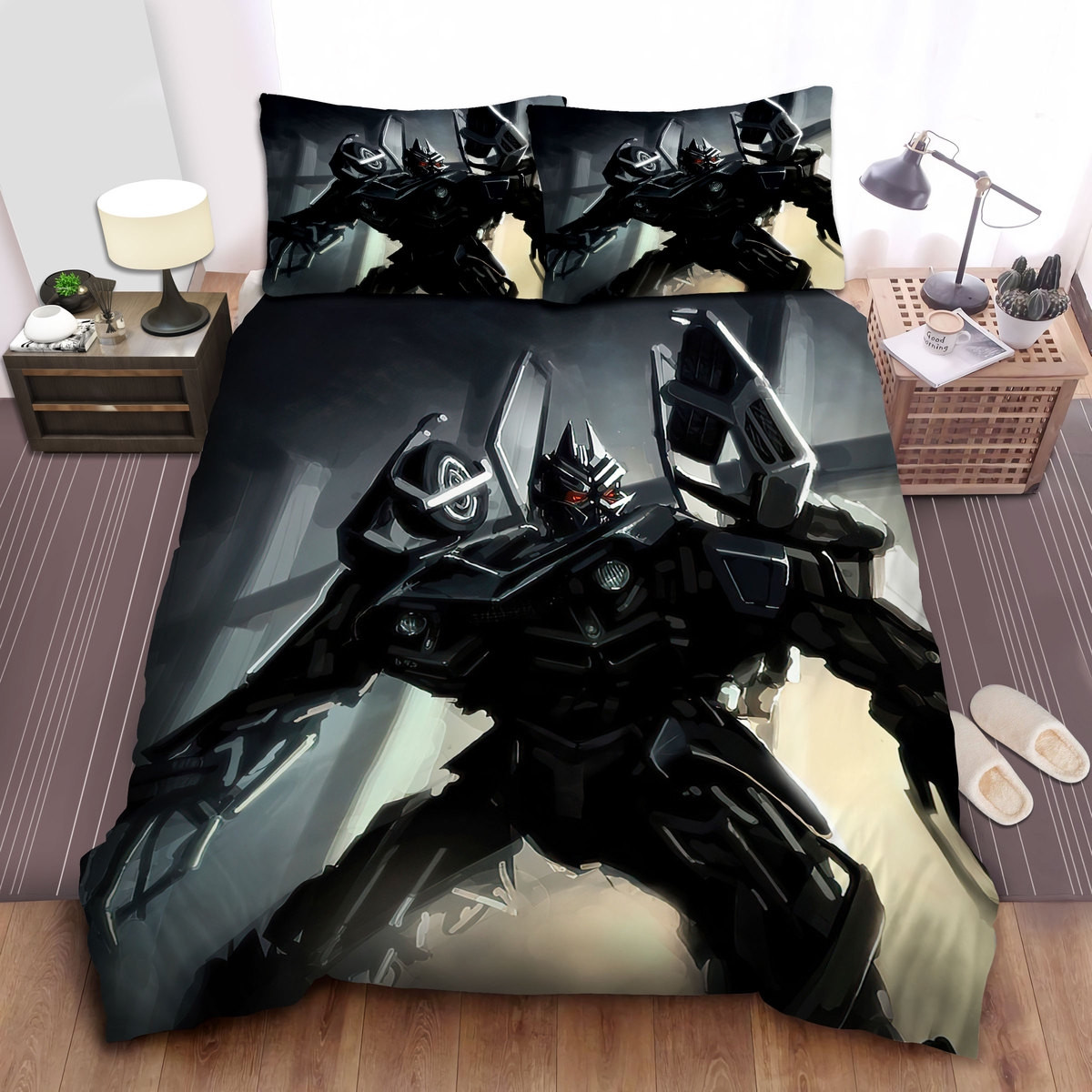 transformer black megatron painting duvet cover bedroom sets comfortable bedding sets lj5ed