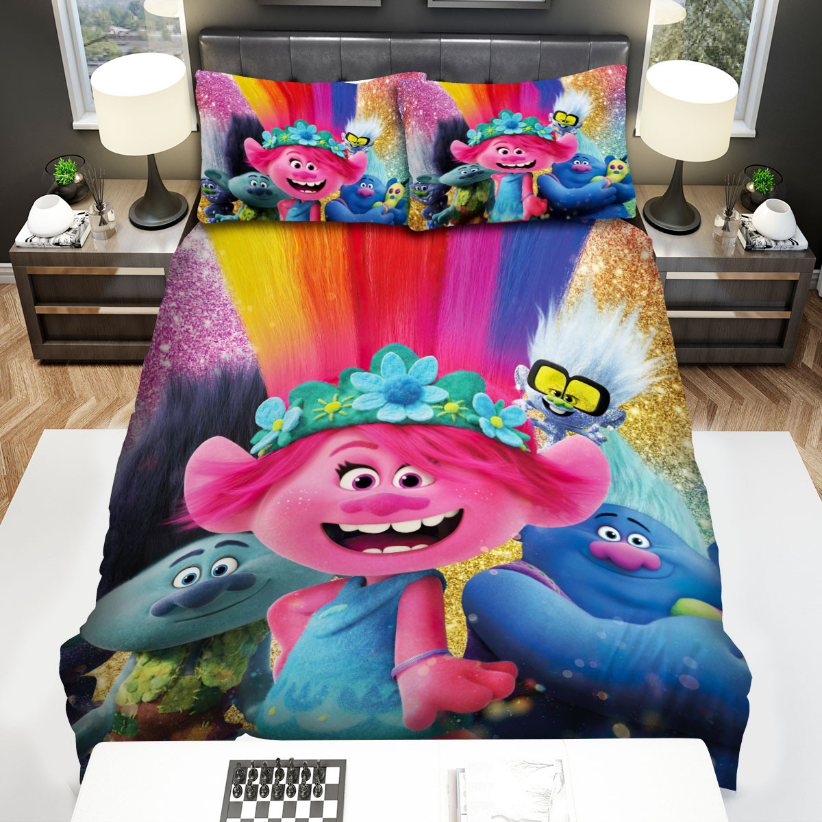 trolls world tour characters duvet cover bedroom sets comfortable bedding sets 7nspv