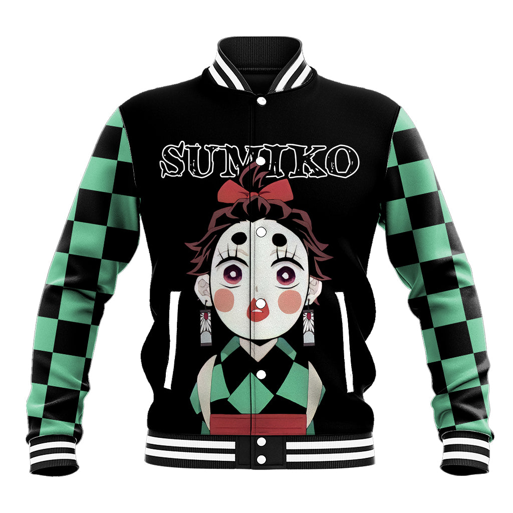 Tanjiro Sumiko Demon Slayer Baseball Jacket Funny Face Ts04 ...