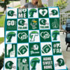 tulane green wave 2 quilt blanket for fans home decor gift 2