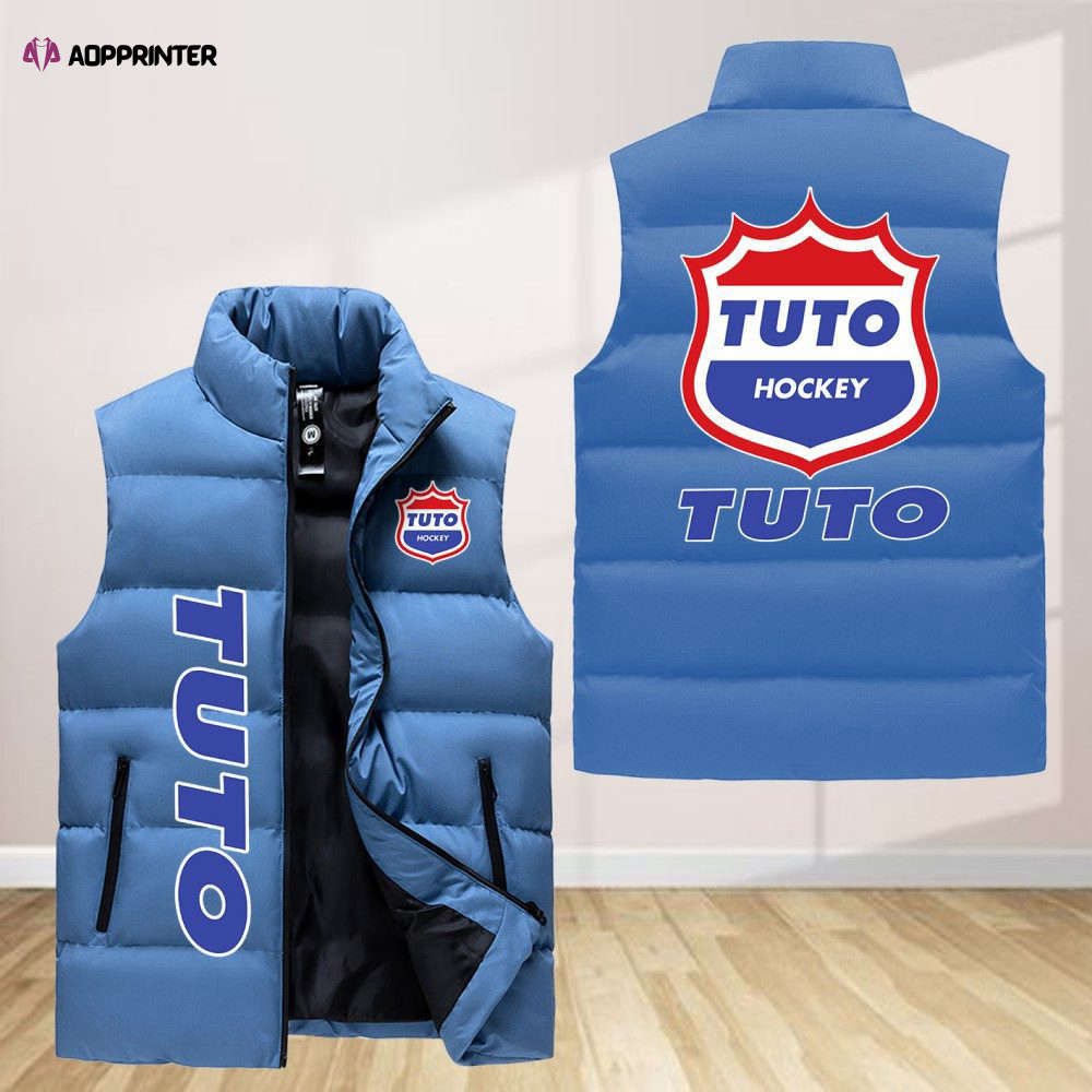 tuto hockey sleeveless puffer jacket custom for fans gifts