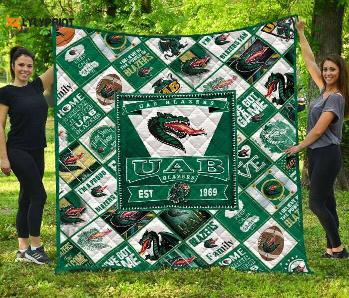 uab blazers 2 quilt blanket