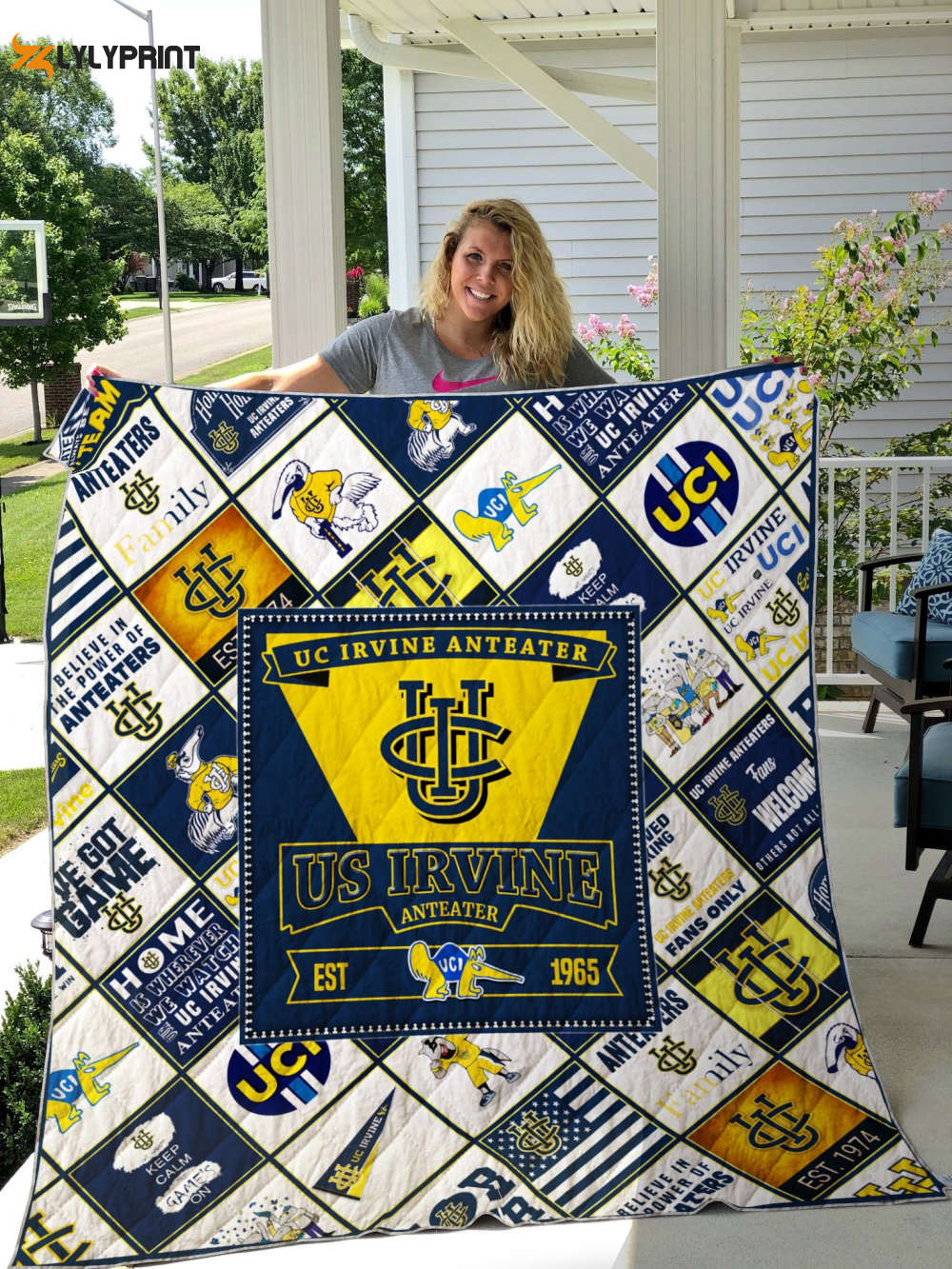 uc irvine anteaters quilt blanket 1q