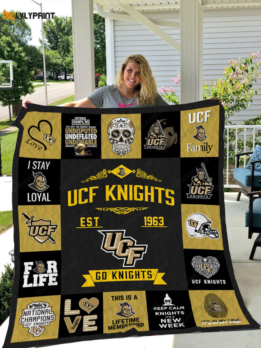 ucf knights 1 quilt blanket for fans home decor gift 1