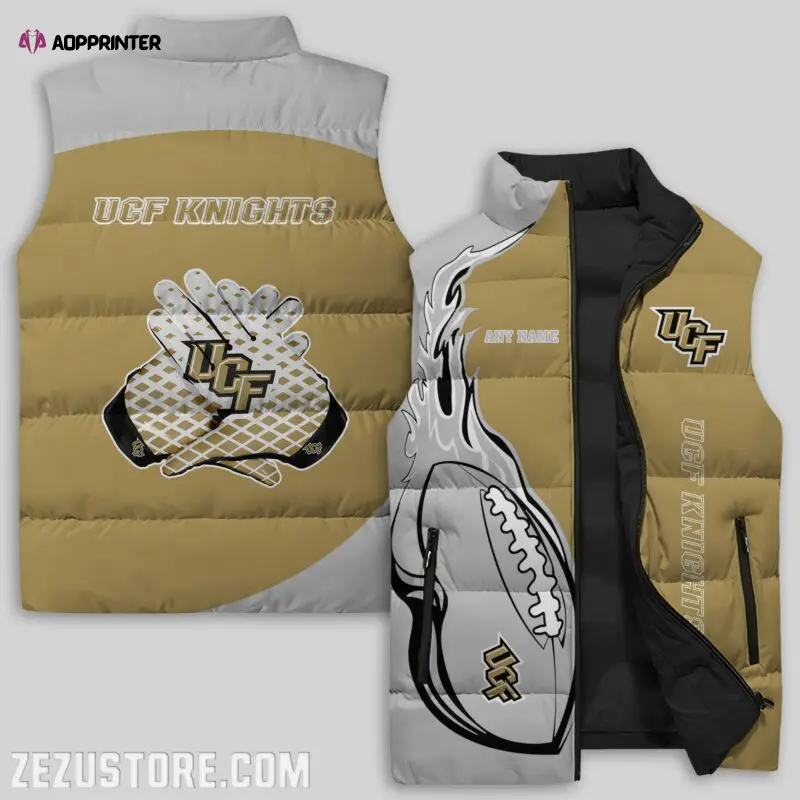 ucf knights ncaa sleeveless puffer jacket custom for fans gifts