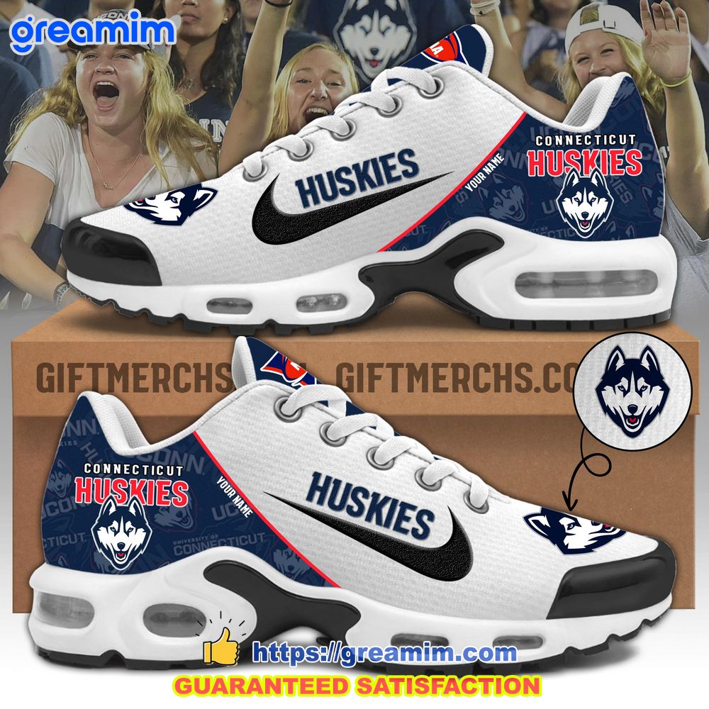 uconn huskies custom nike air max plus shoes 1 FYR7Z