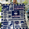 uconn huskies quilt blanket for fans home decor gift 2a