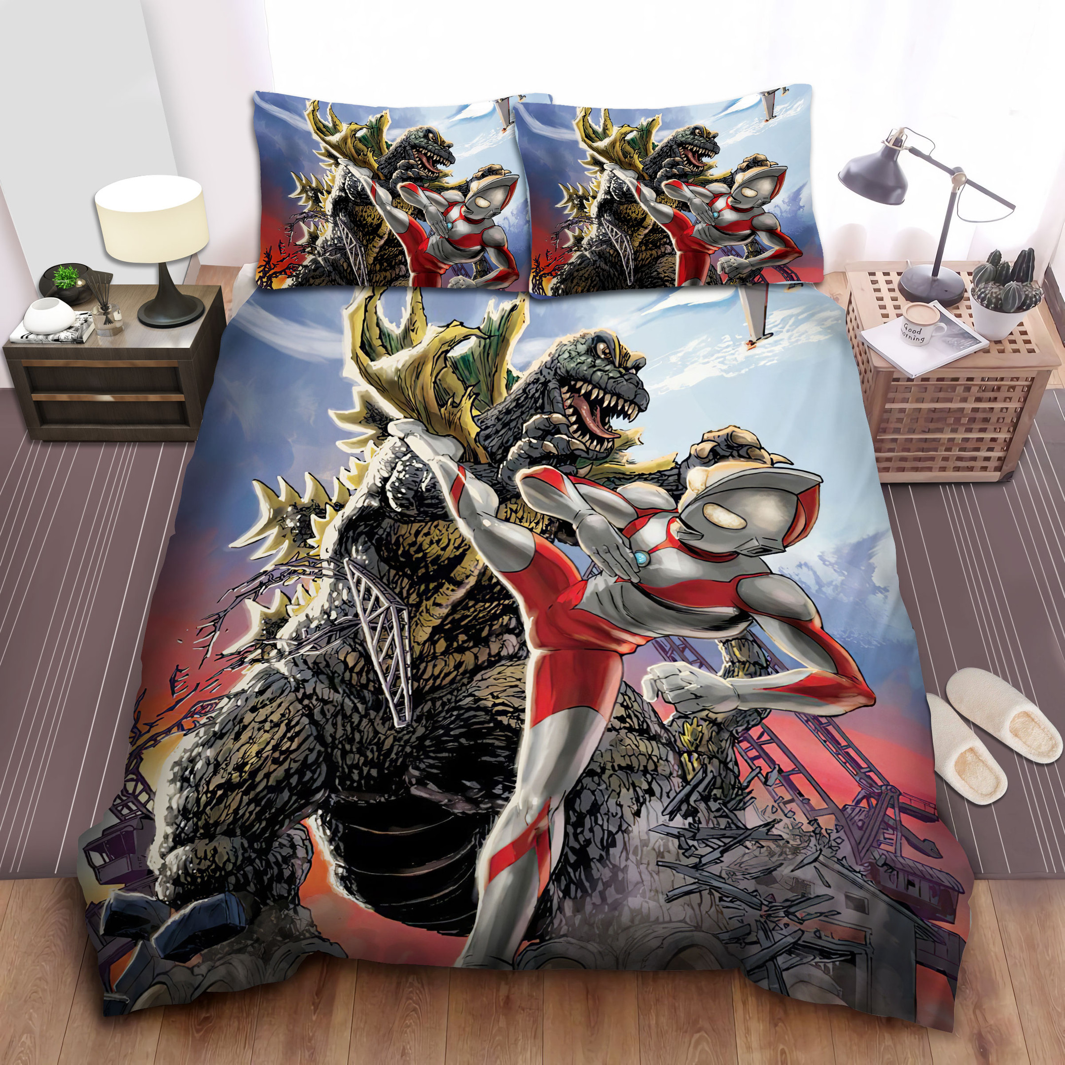 ultraman vs godzilla duvet cover bedroom sets comfortable bedding sets 1qaqe