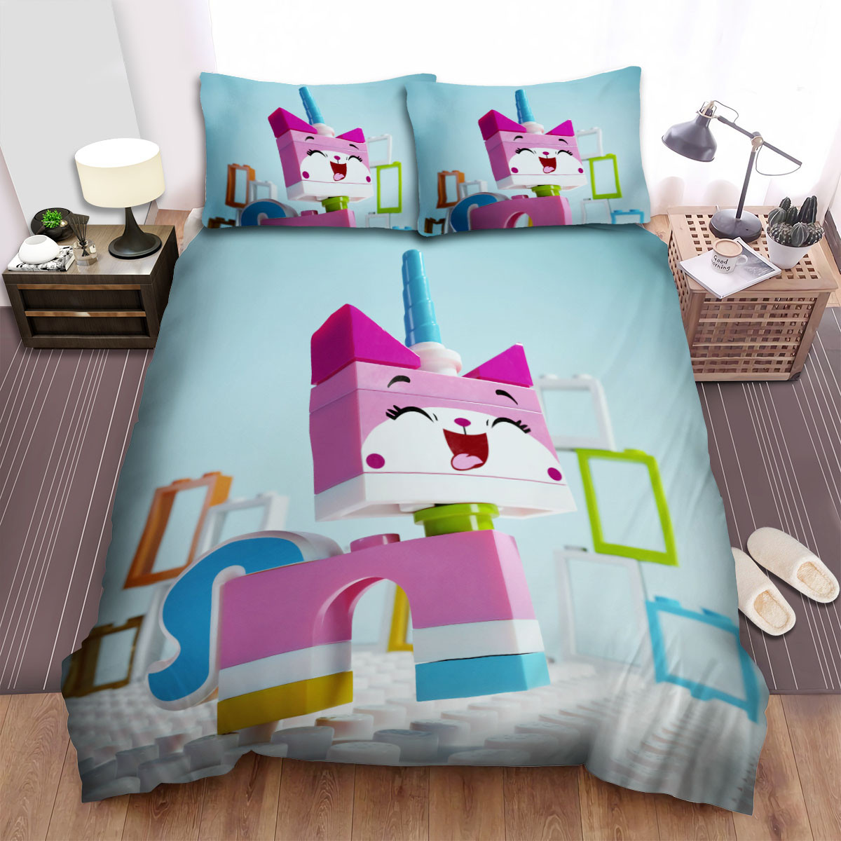 unikitty unikitty in lego world duvet cover bedroom sets comfortable bedding sets dcfao