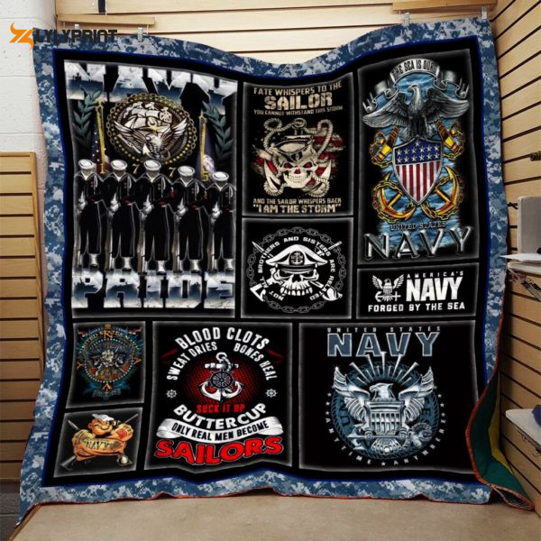 united states navy printing 3d customized quilt blanket