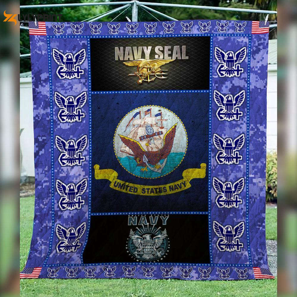 us navy patriotic art custom handmade customize quilt blanket