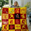 usc trojans 2 quilt blanket for fans home decor gift