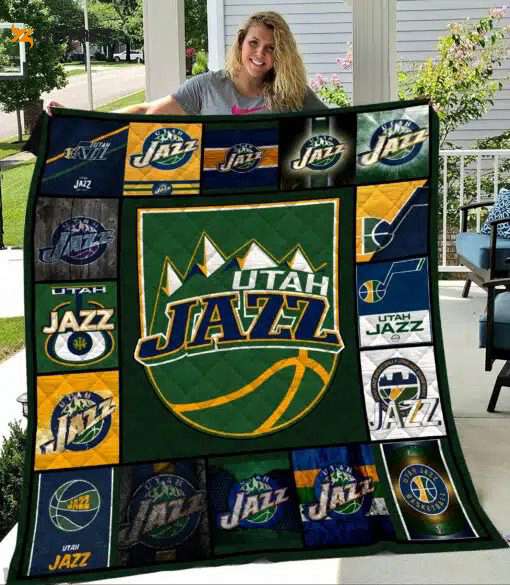 utah jazz quilt blanket for fans home decor gift 2