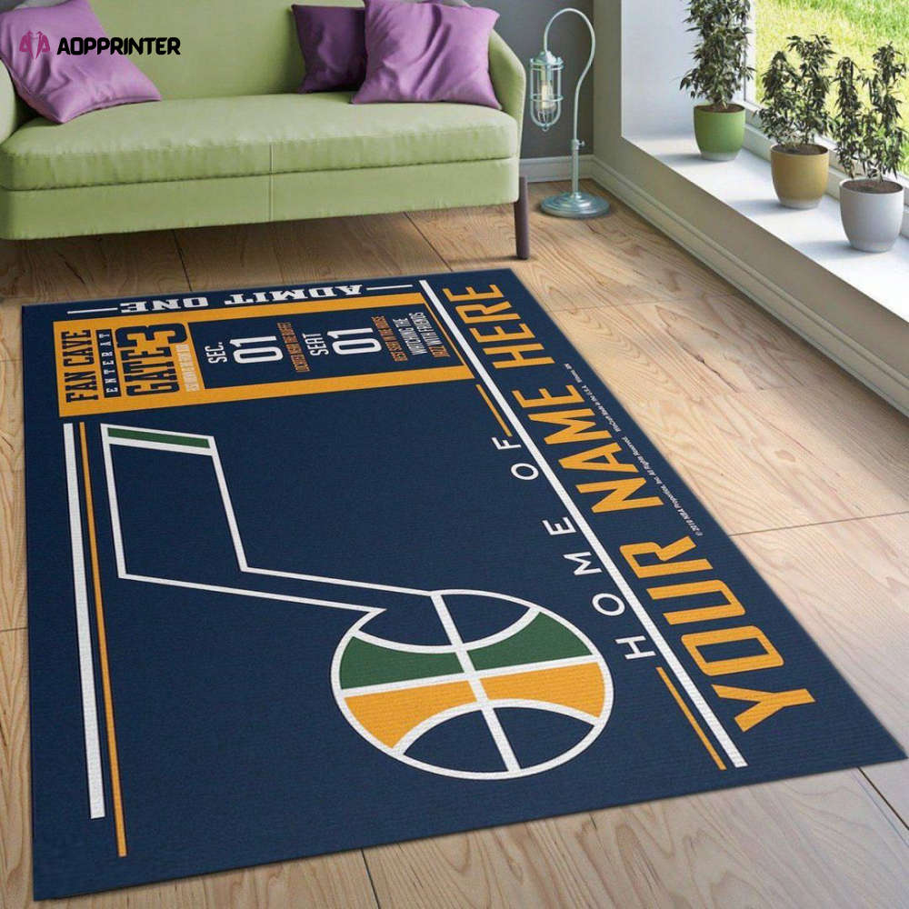 utah jazz rug living room floor decor fan gifts 18