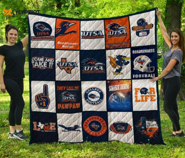 utsa roadrunners 1 quilt blanket for fans home decor gift 3