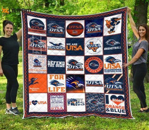 utsa roadrunners quilt blanket for fans home decor gift 500x435 1