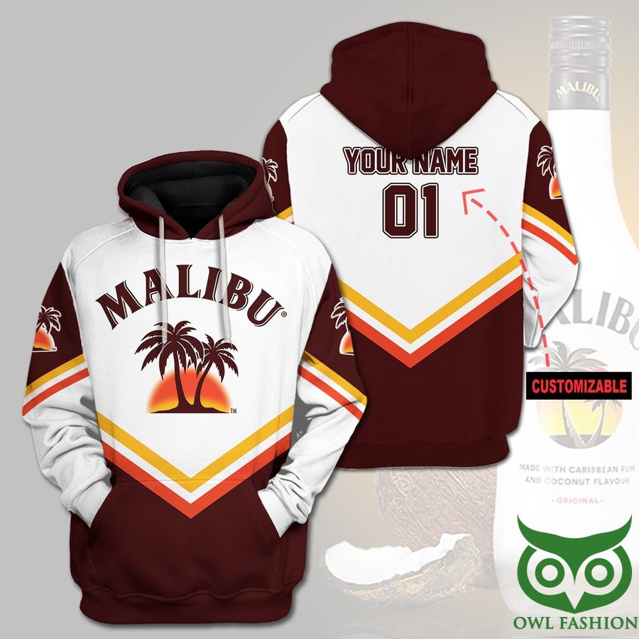 uuUcSr1X 6 Custom Name Number Malibu Fruit Rum Brand Hoodie