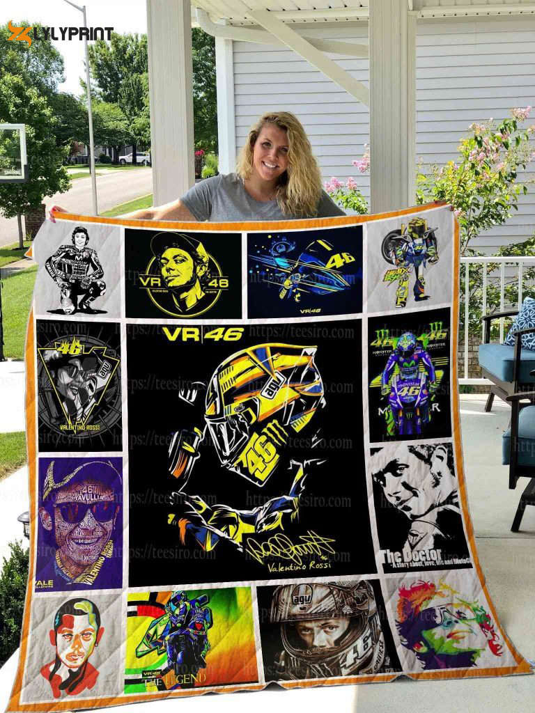 valentino rossi quilt blanket 1