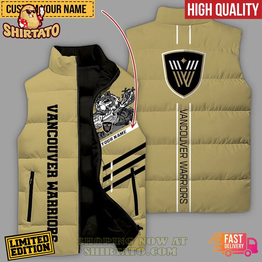 vancouver warriors custom name sleeveless puffer jacket 1 U2PsQ