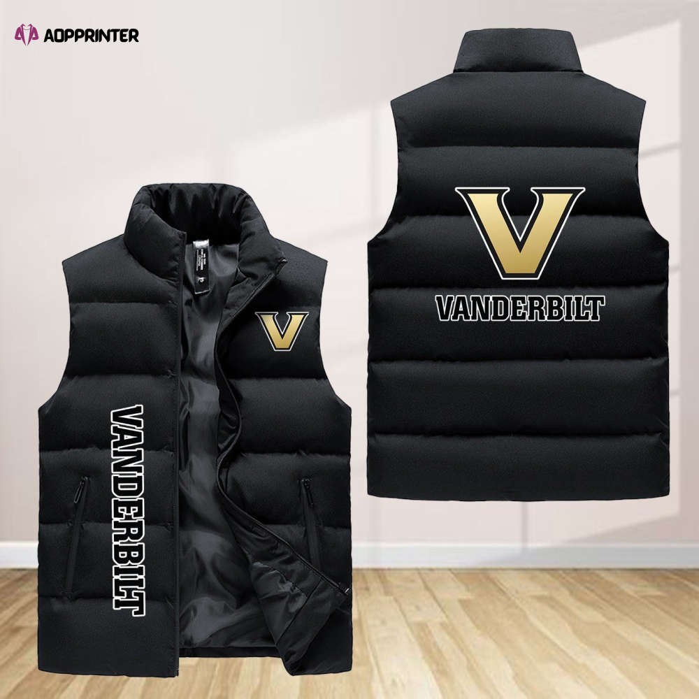 vanderbilt commodores sleeveless puffer jacket custom for fans gifts