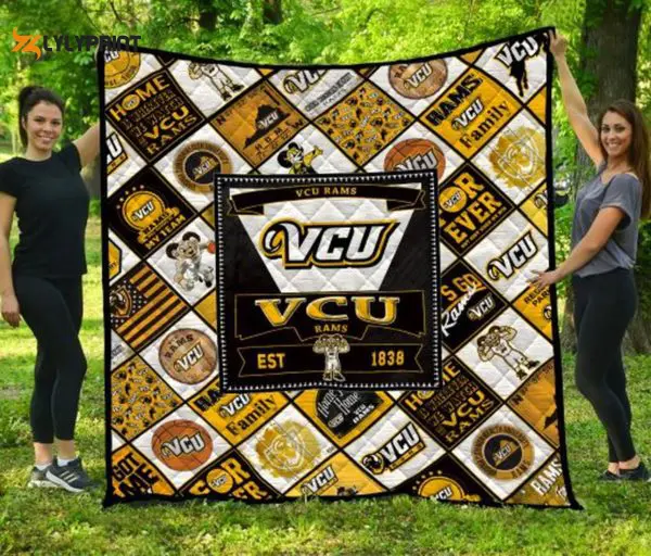 vcu rams quilt blanket for fans home decor gift i