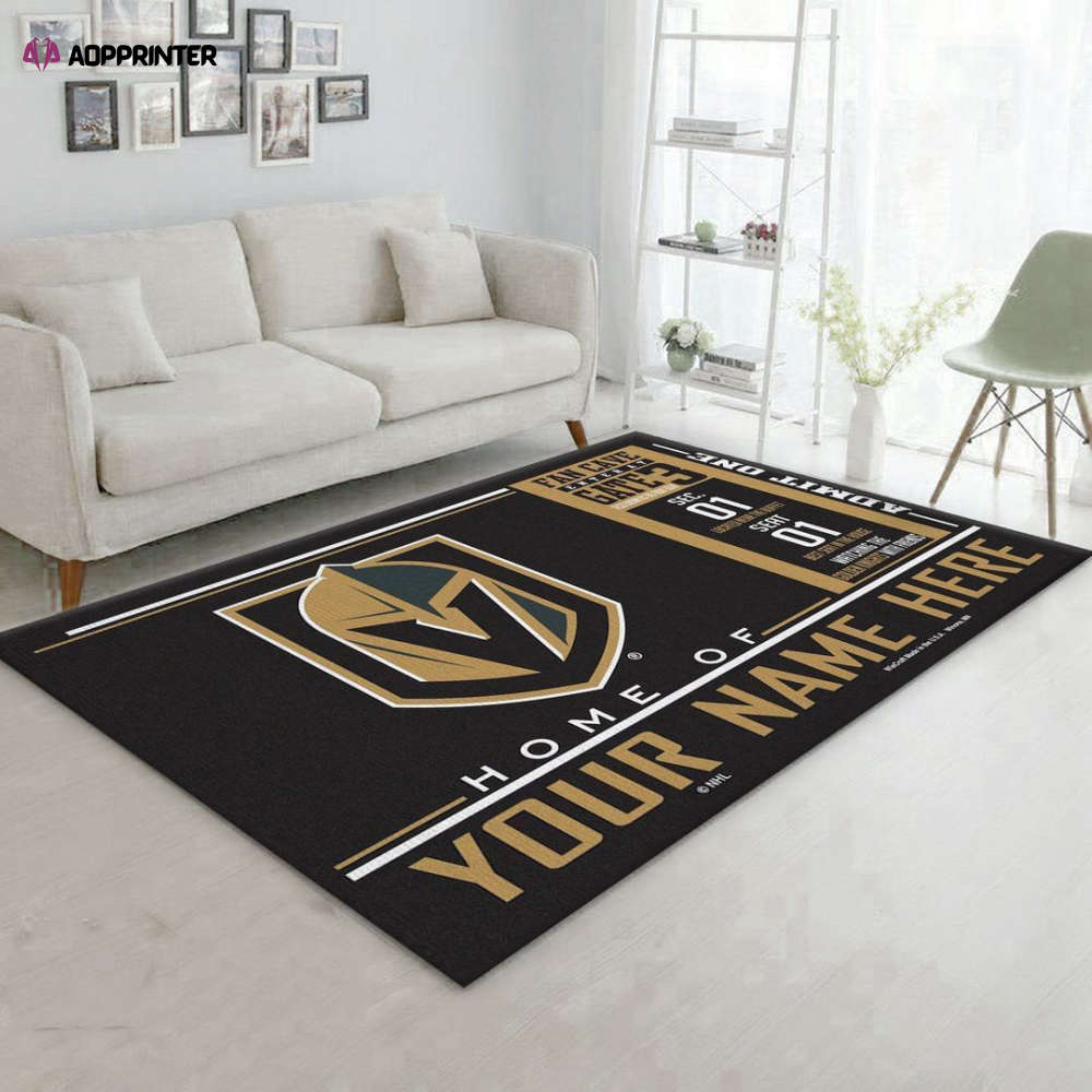 vegas golden knights rug living room floor decor fan gifts 7