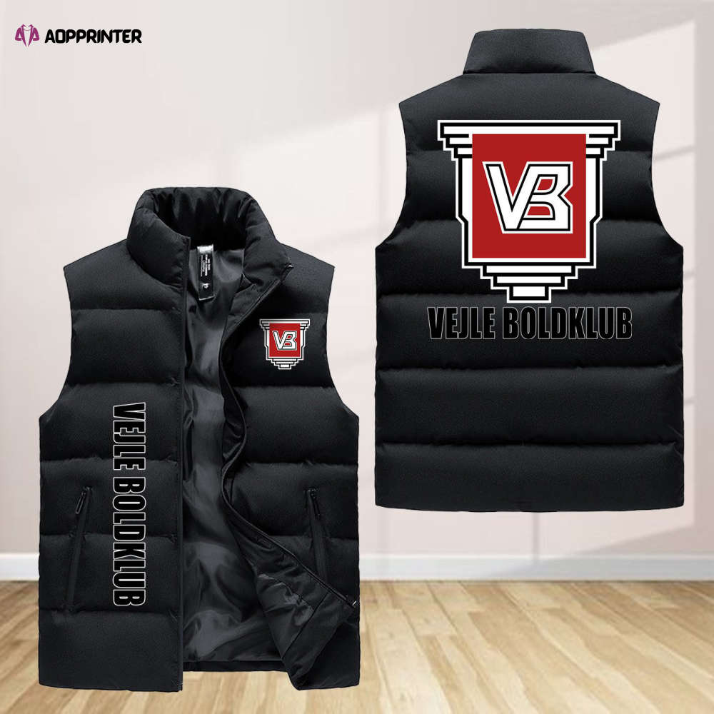 vejle boldklub sleeveless puffer jacket custom for fans gifts