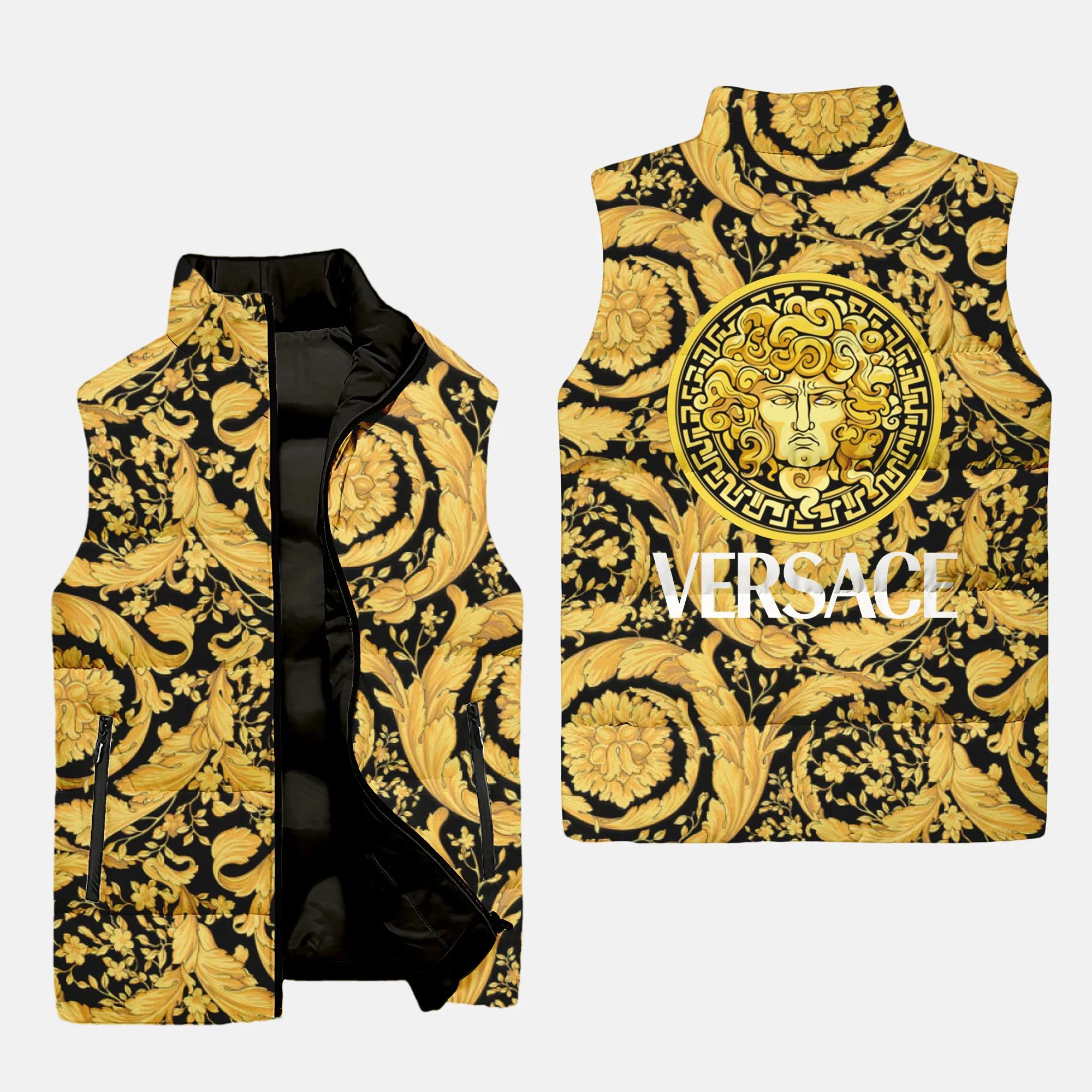 versace yellow black logo type 02 luxury brand 3d sleeveless puffer jacket 20240108093859085