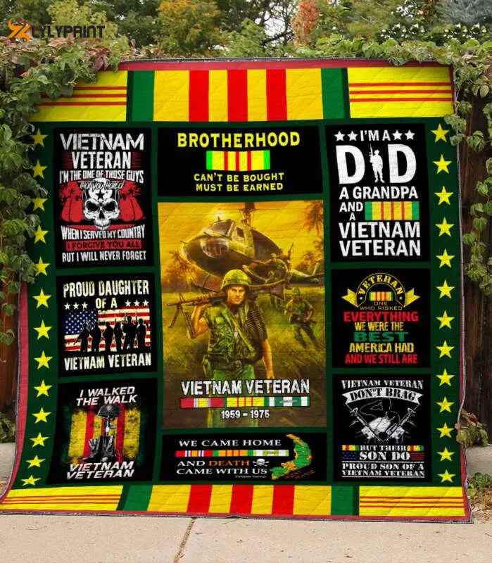 veteran personalized customized quilt blanket