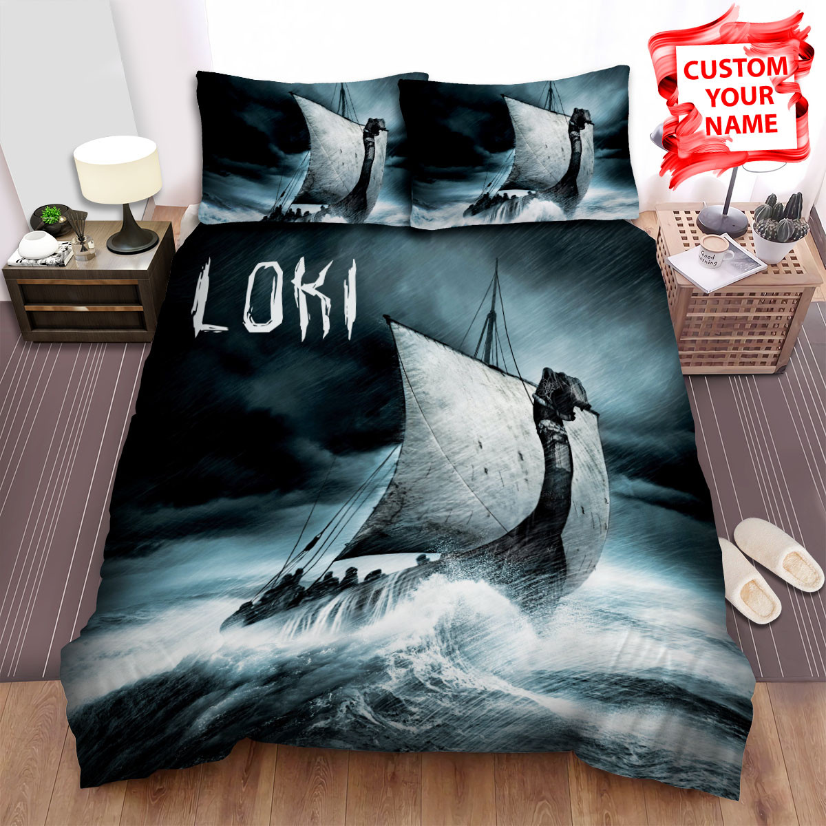 viking longship nordic ship duvet cover bedroom sets comfortable bedding sets 4k2nx