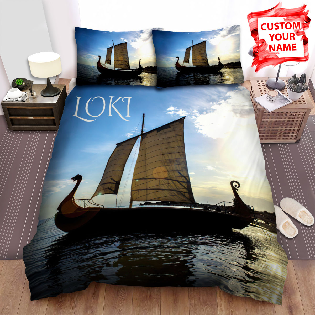 viking longship sunrise duvet cover bedroom sets comfortable bedding sets uf4km